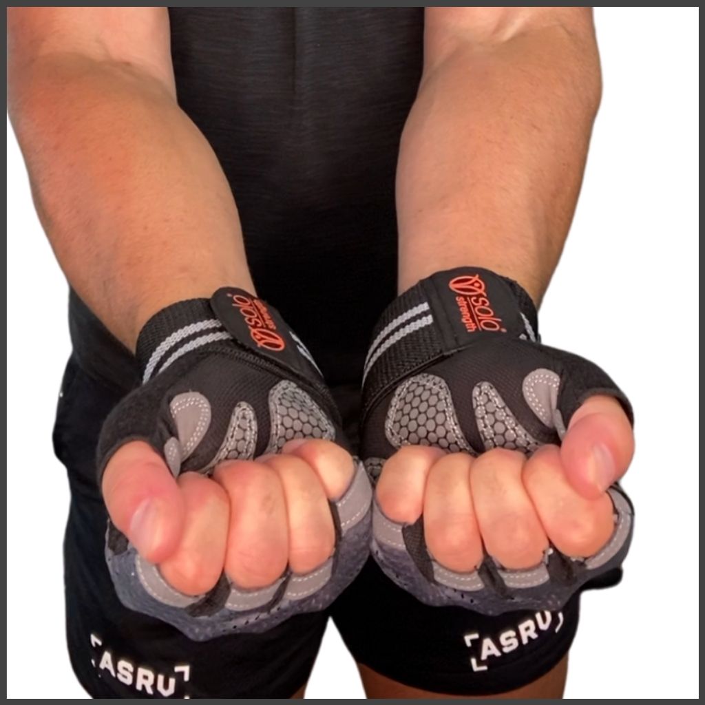 Lightweight and strong grip highly breathable powergrip training weight lifting gloves with wrist support - SoloStrength