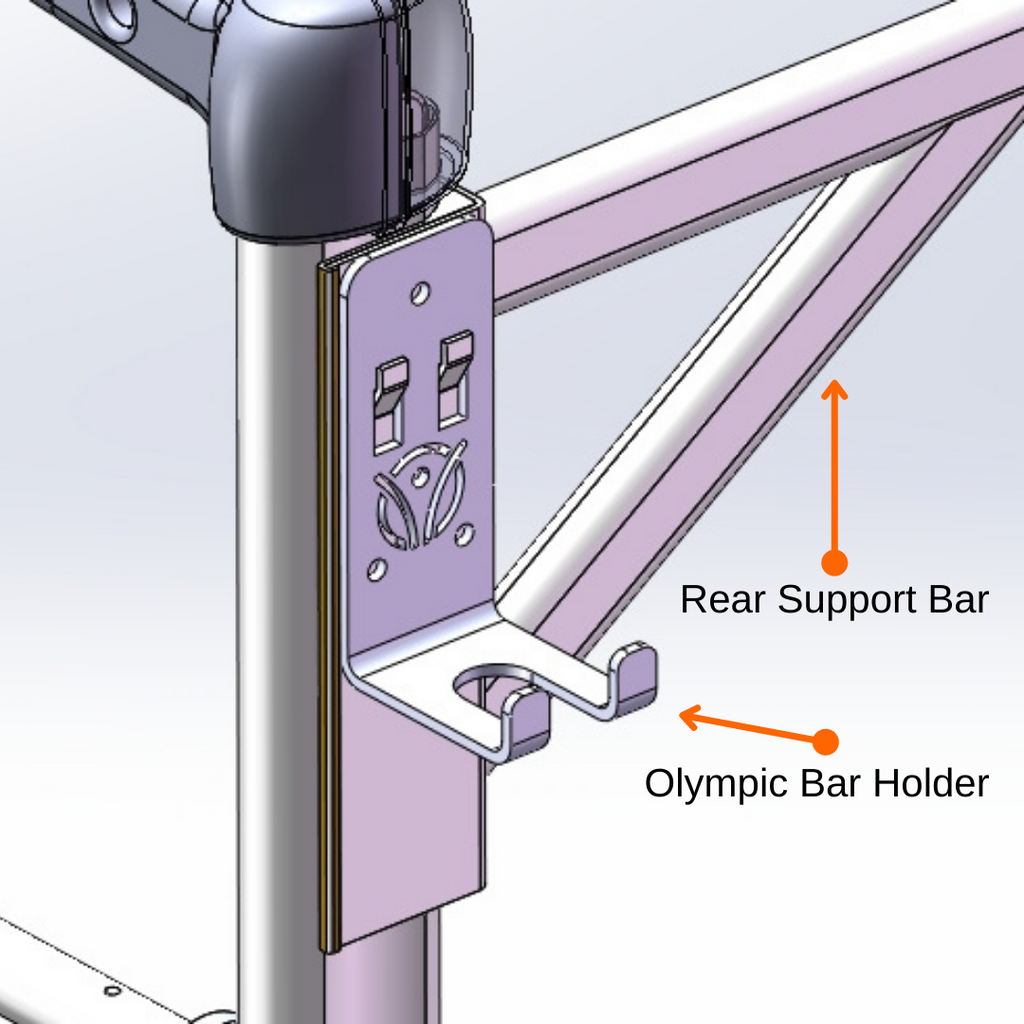 Rear Support Bar Suspension Training Anchor for SoloStrength Standalone pull up bar training station