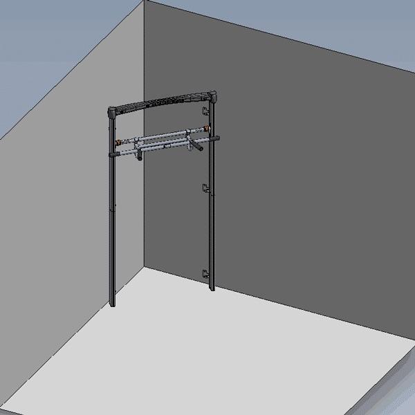 Corner Mount Brackets for Ultimate Corner Gym Pull Up Bar Station - SoloStrength