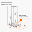 At home pull up bar bodyweight exercise training station with adjustable exercise bar and dip station