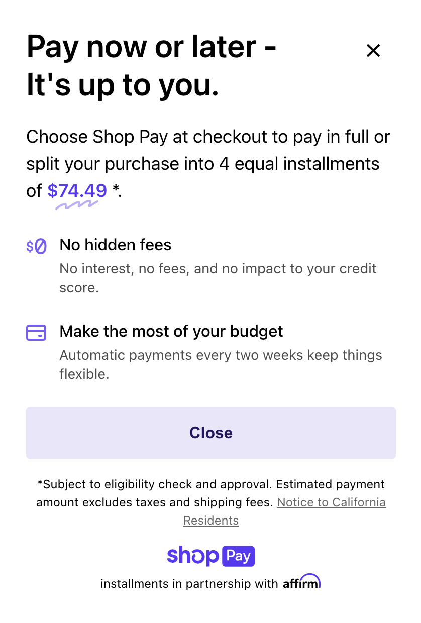 solostrength shop pay financing payments information