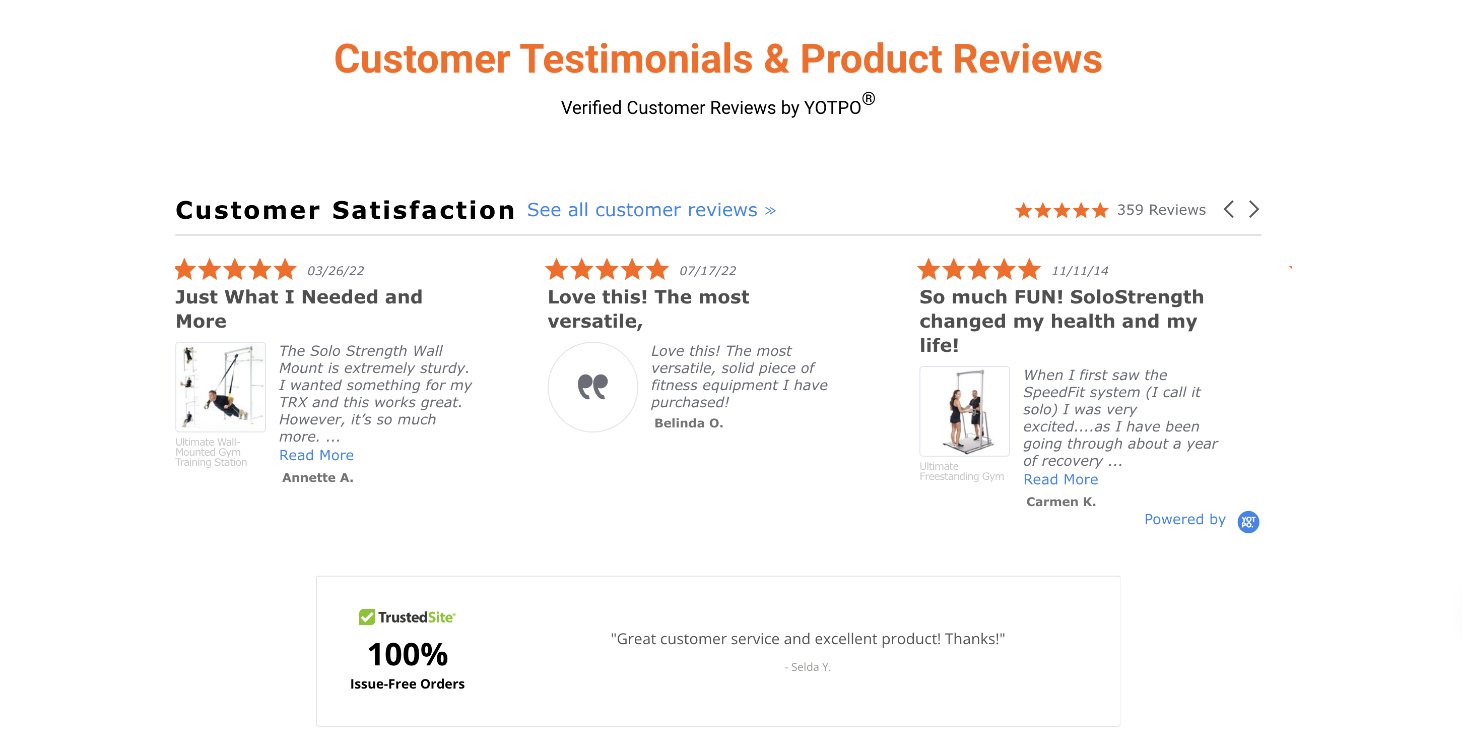 solostrength home gym equipment reviews and testimonials